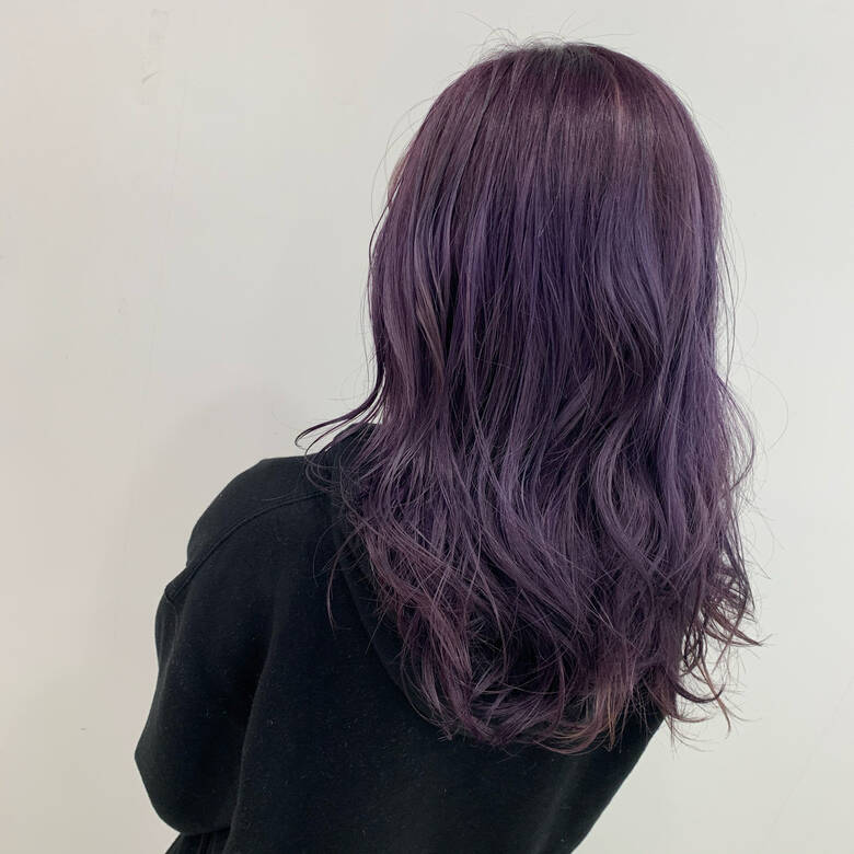 コテ巻き ラベンダー ミディアム ハイトーン Lee心斎橋 小林寛門 Hair