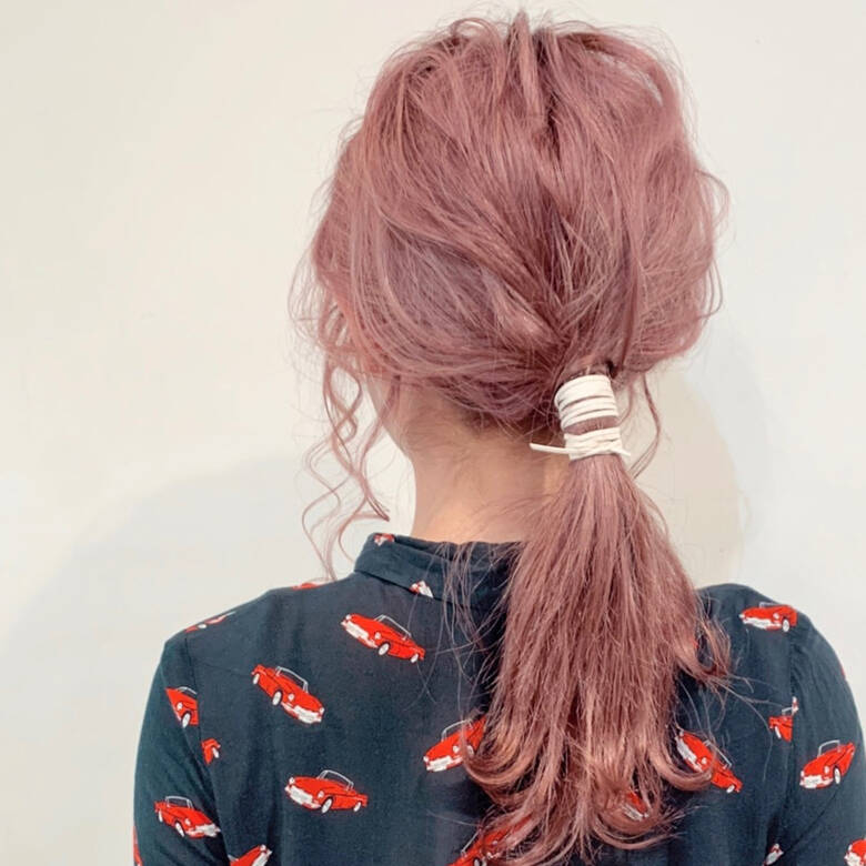 紐アレンジ ロング セルフヘアアレンジ ナチュラル Botto ツジ エミ Hair