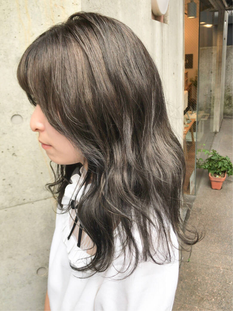 モード ブルーアッシュ ミディアム アッシュグレー Go Today Shaire Salon 青山店 蒔山知洋 Hair