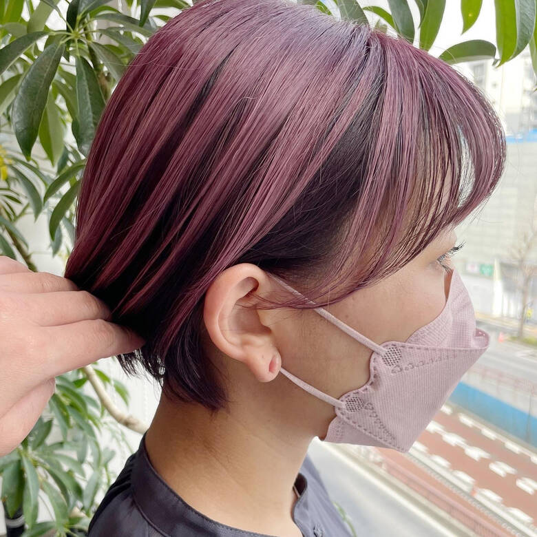 ピンク ショートヘア 韓国ヘア ショートボブ Goofytokyo銀座 渋谷トモヒロ ショート ボブ Hair