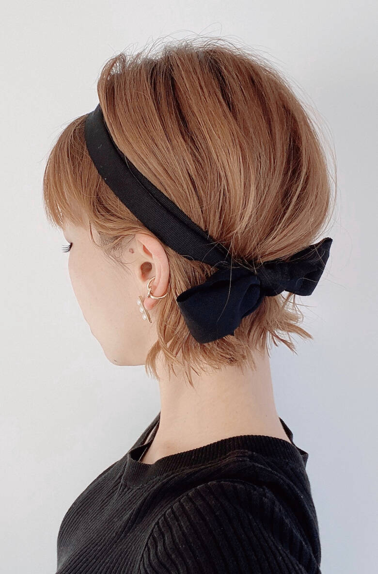 ヘアアレンジ ボブ リボンアレンジ 切りっぱなしボブ Appiis 宮崎 まさみ Hair