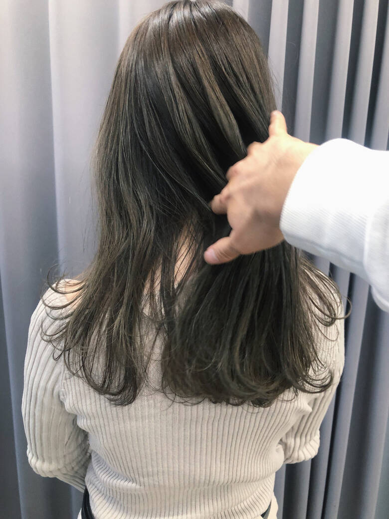 ブルーアッシュ 暗髪 就活 ブルージュ Land Koki Hair