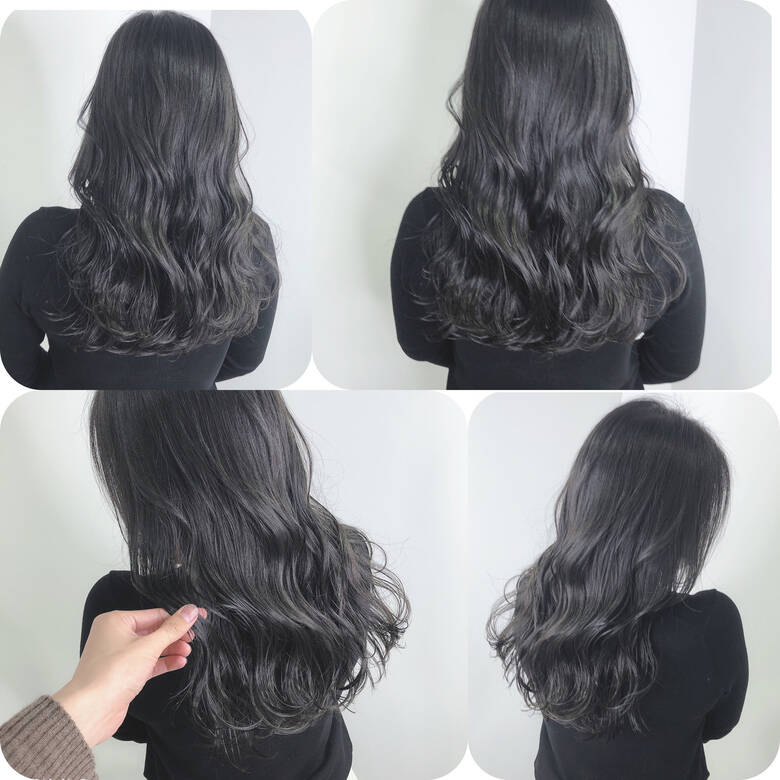 ネイビーブルー ブルーブラック ロング シルバーグレー Raftokyo 佐藤高徳 Hair