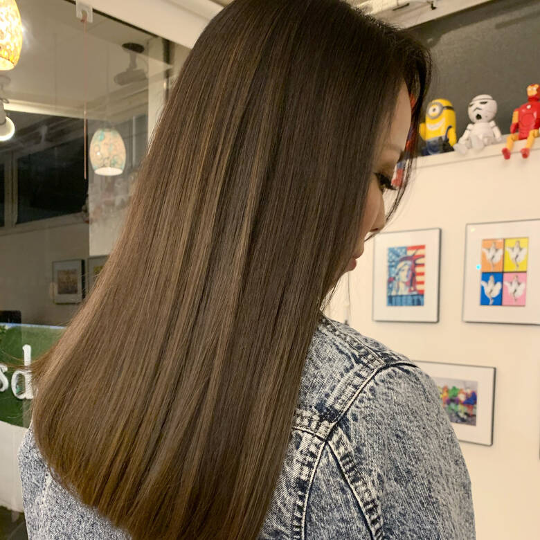 大人ロング バレイヤージュ ロング 切りっぱなしボブ Route 仲井間 誠也 Hair