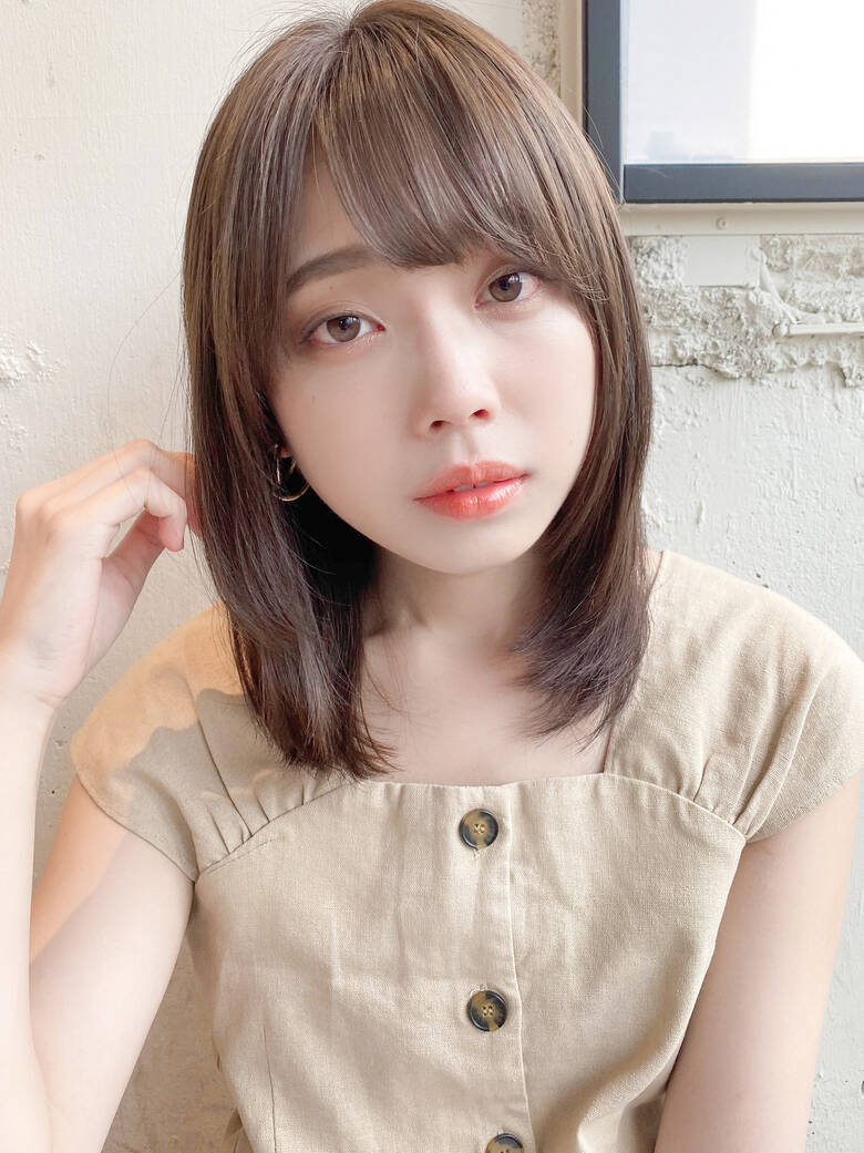 縮毛矯正ストカール ナチュラル セミロング ストレート Dydi Dydi表参道 西谷美鈴 5241 Hair