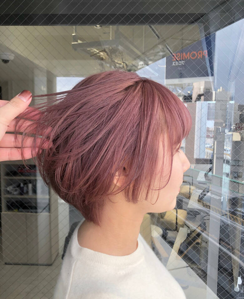 ショートボブ ピンク ショート フェミニン Luis By Brace 梅田店 川副悠太 Hair ショートボブ ピンク ショート フェミニン Luis By Brace 梅田店 川副悠太 Hair