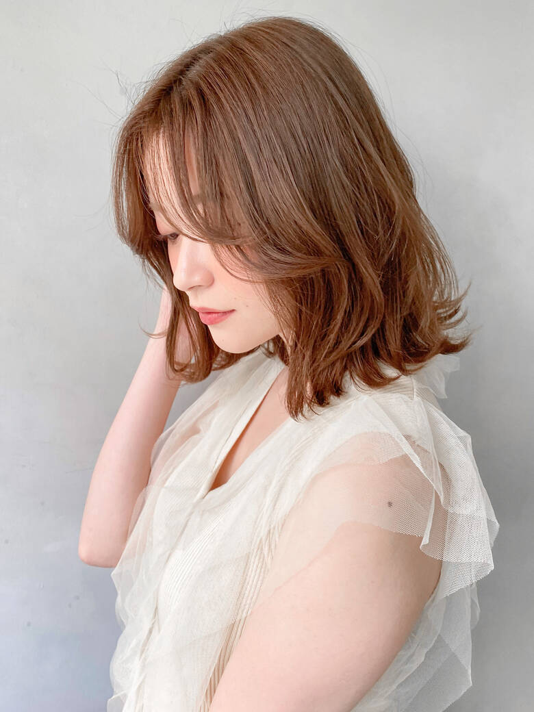 流し前髪 ナチュラル ボブ くびれカール Dydi 表参道 松崎来未 Hair