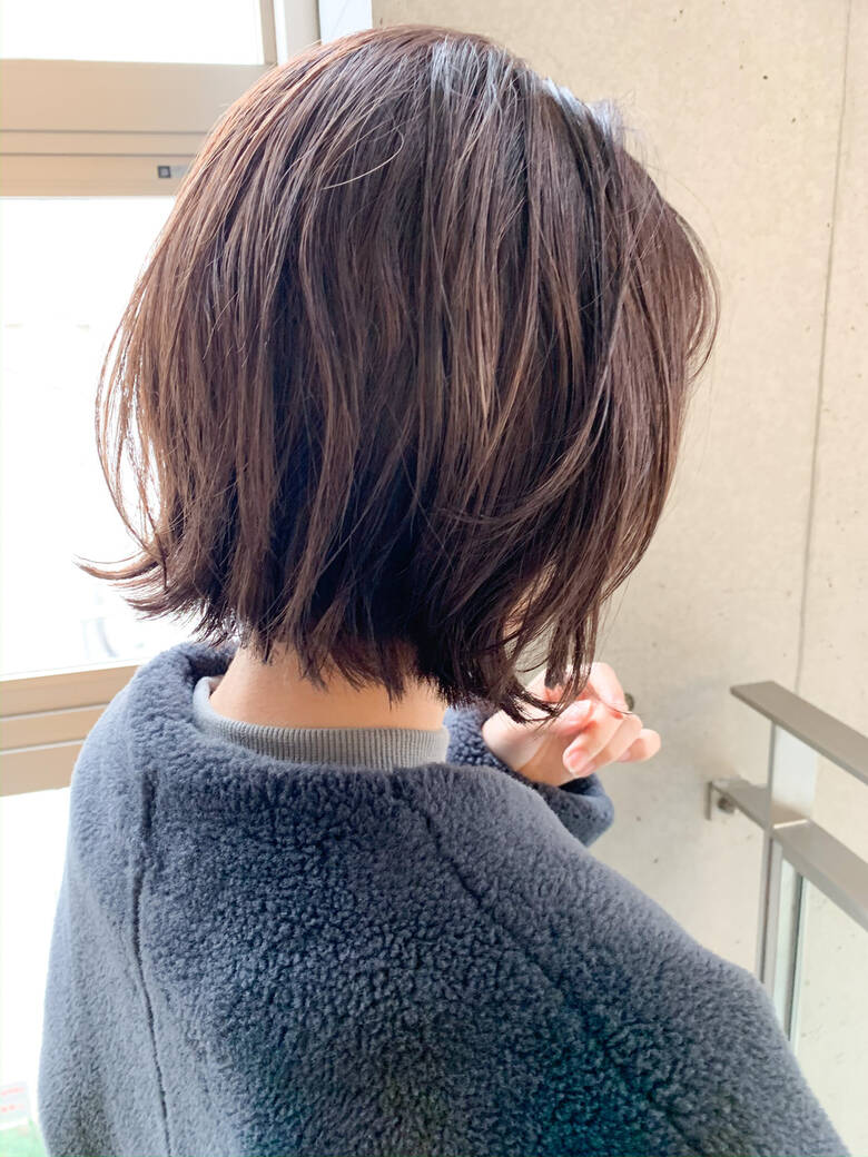 ボブ ボブ ミニボブ 切りっぱなしボブ Ain 前髪 後れ毛 顔周りこだわり 北野愛 Hair