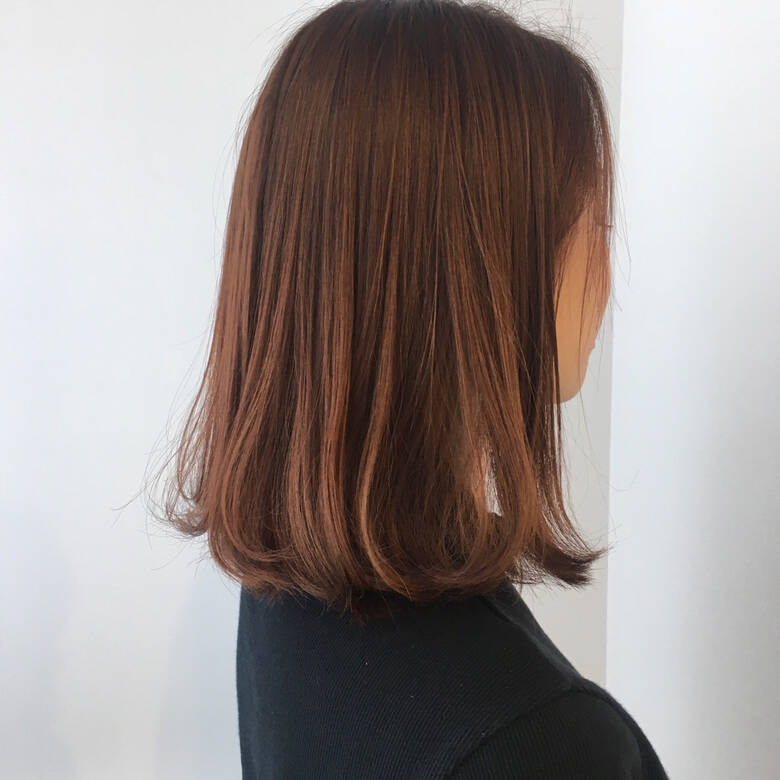 ミディアム アプリコットオレンジ オレンジベージュ オレンジブラウン Holic 中村香菜子 Hair