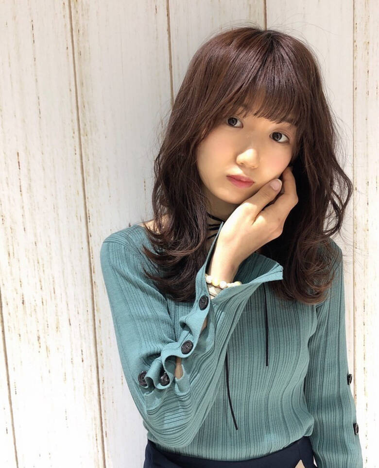 ナチュラル セミロング 丸顔 代 心愛 Hair