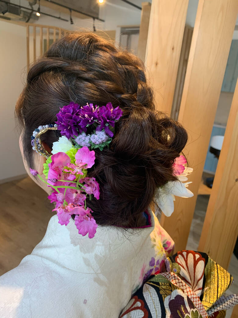 和装 セミロング 和装ヘア 和装髪型 Lea Hair Nail 寺島孝夫 Hair