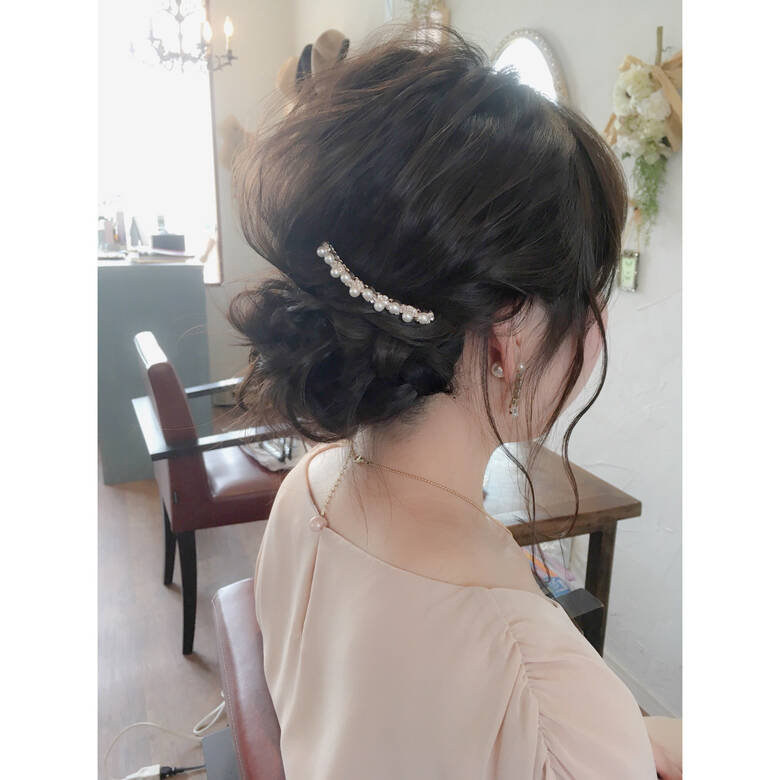 編み込み シニヨン ゆるふわ 結婚式 Noelle インスタ Michiko K 川内道子 Instagram Michiko K Hair