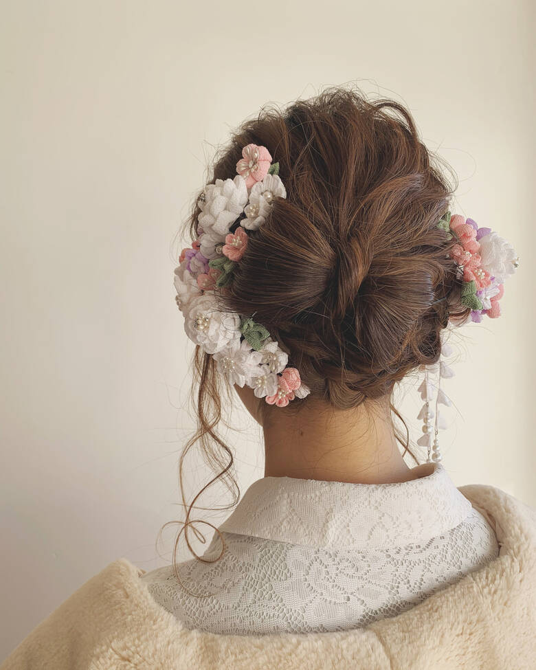 簡単ヘアアレンジ ナチュラル 成人式ヘア ロング Living Hanare 井田悠斗 Hair