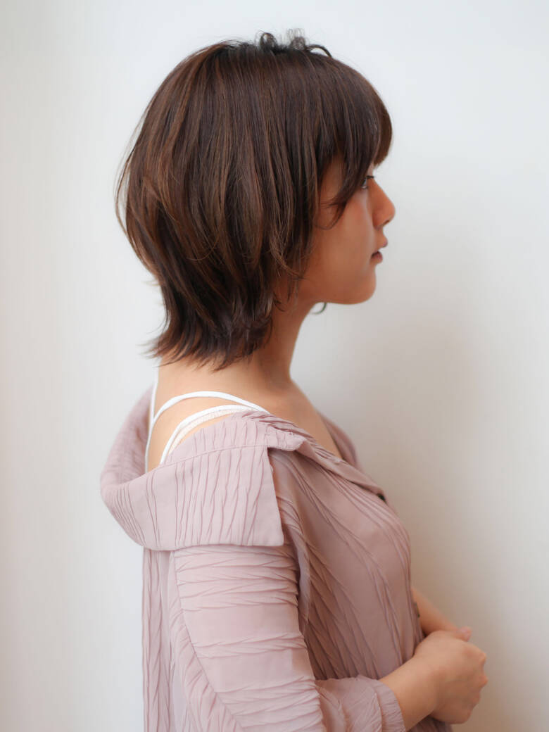 ナチュラル ミディアム 伸ばしかけ ネオウルフ Violet 田村祐樹 Hair