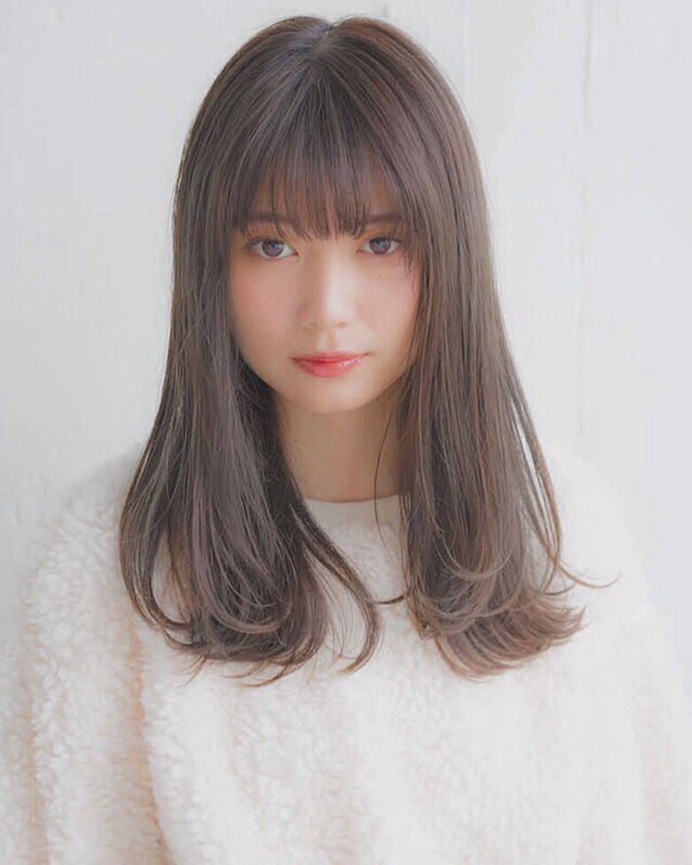 グレージュ セミロング パーマ フェミニン Relian青山 竹澤 優 Relian青山top Stylist Hair