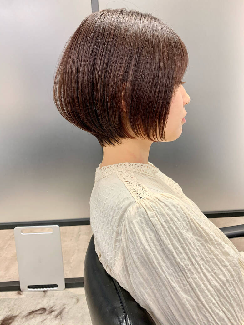 ナチュラル 切りっぱなしボブ ショートボブ ショートヘア Salowin 池袋 Soshi Hair