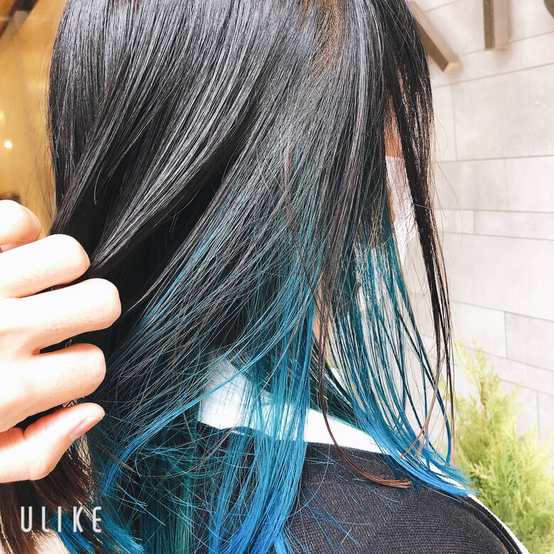 ミディアム オシャレ ターコイズブルー ストリート Pikaichi 熊本上通り店 稲野 剛 Hair