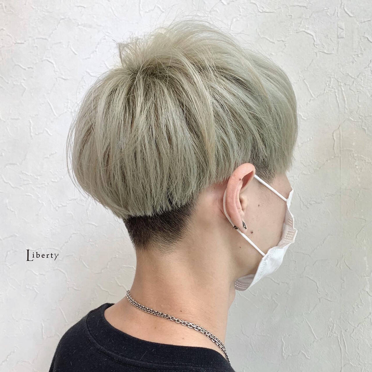 メンズショート シルバーアッシュ メンズ ショート Liberty 田島 史也 Liberty 福岡 天神 5927 Hair