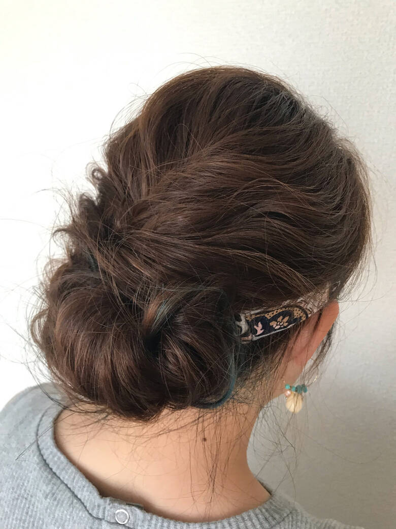 フェミニン ヘアアレンジ ロング くるりんぱ Hair Lounge Japan 遠藤誠 Hair Lounge Japan 仙台 Hair
