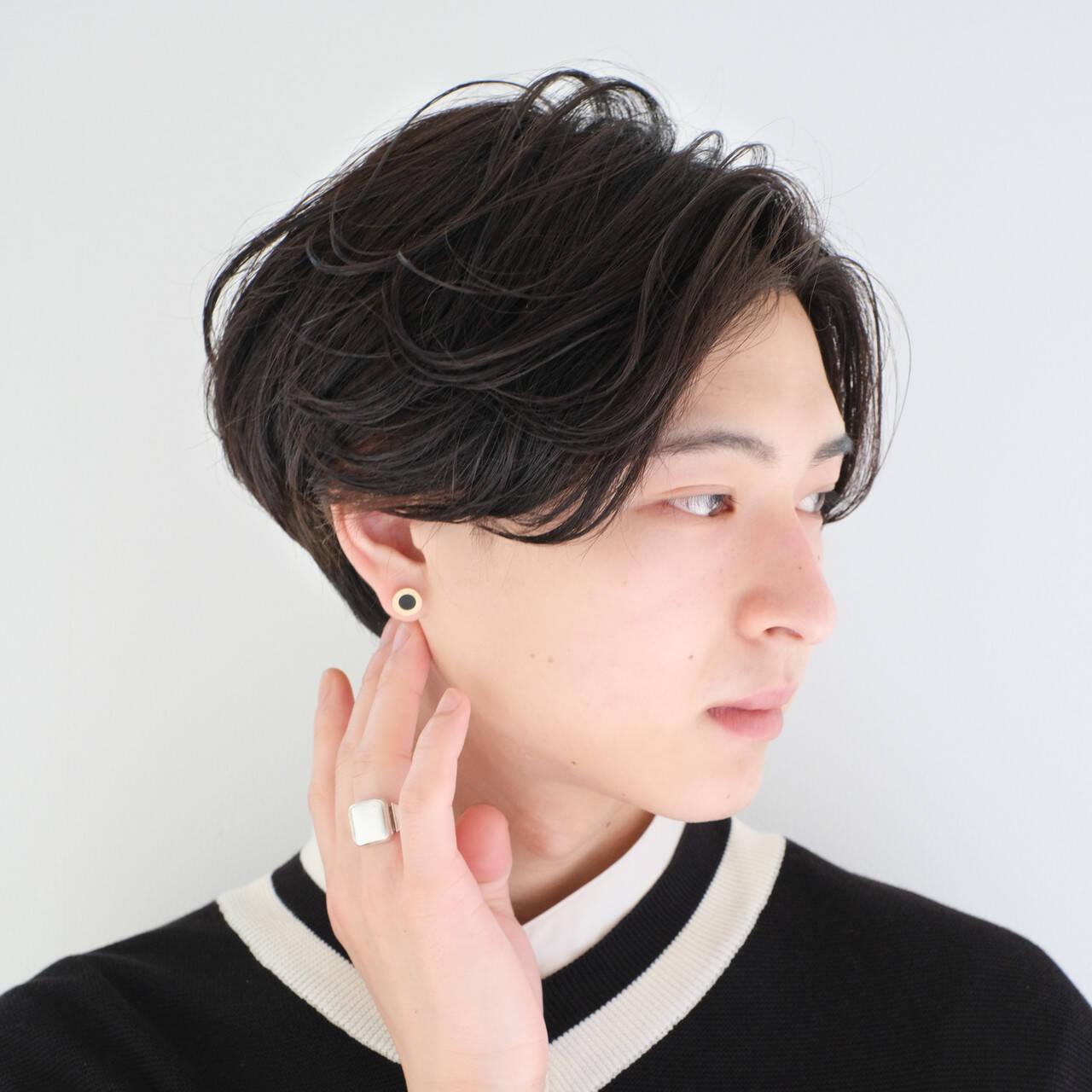 ツーブロック センターパート メンズマッシュ メンズカット×Gallica minami aoyama×竹之内 蔵人×648737【HAIR】