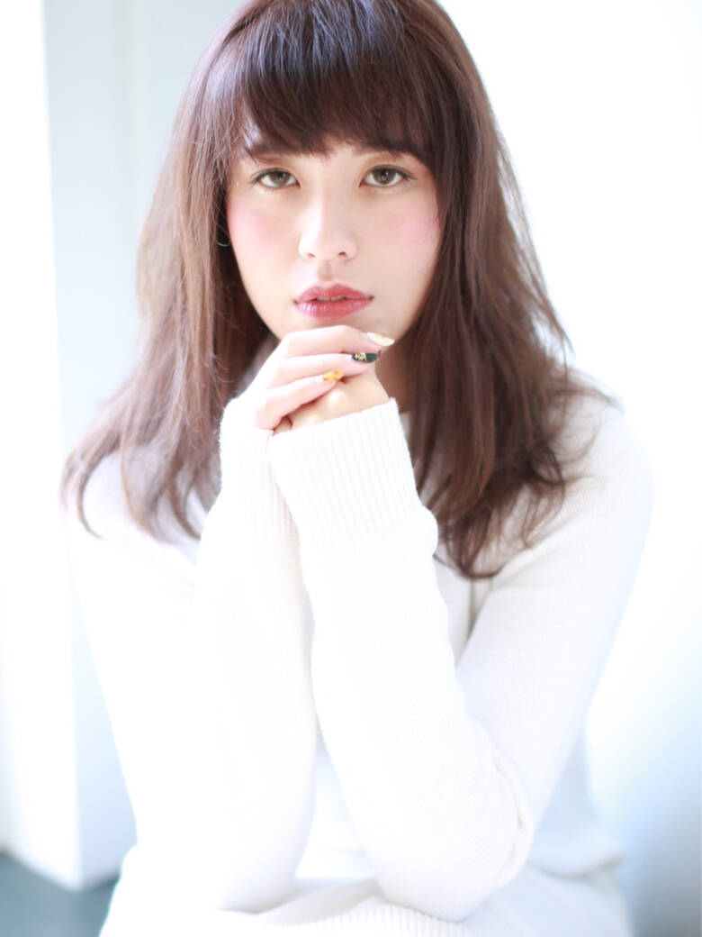 イルミナカラー ストレート 前髪あり ミディアム Luke イマムラ スナオ Hair