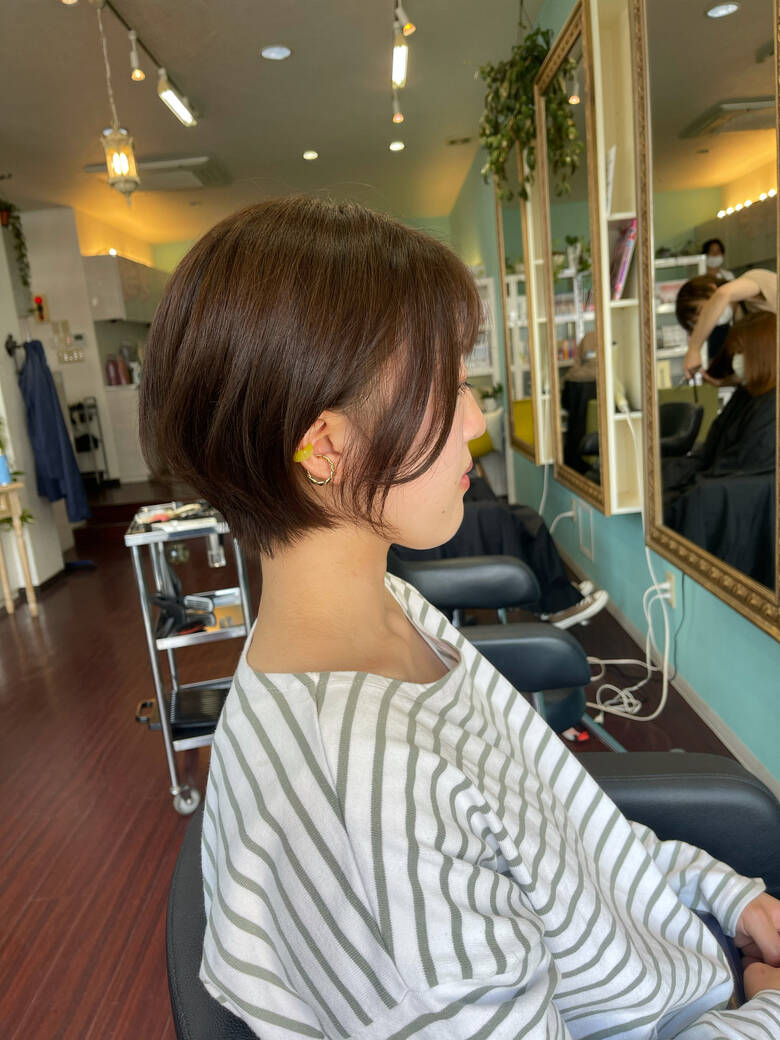 ショートボブ 小顔ショート ナチュラル 大人ショート Hair Make Uーyu 辻村潤哉 Hair
