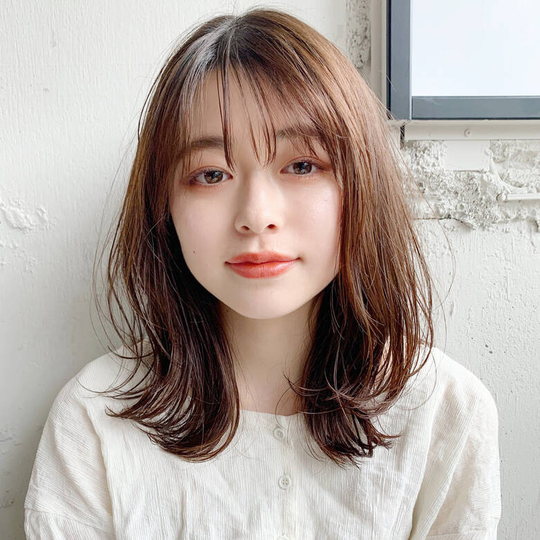 ひし形シルエット フェミニン デジタルパーマ ミディアム Kyli表参道 Kyli表参道 藤野ちずる Hair