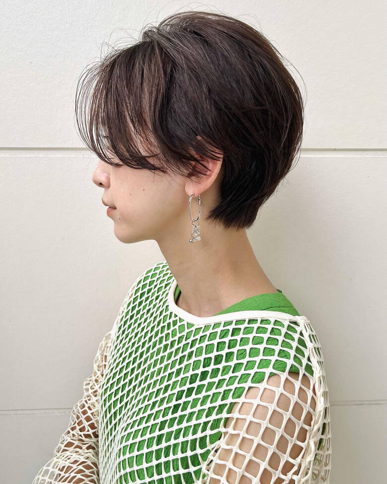 ベース型 ショート 大人ハイライト ショートヘア Freelance Miyoshi Hair