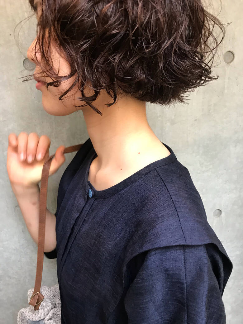 パーマ ボブ ヘアアレンジ モード Bibito Bibito Crew Hair