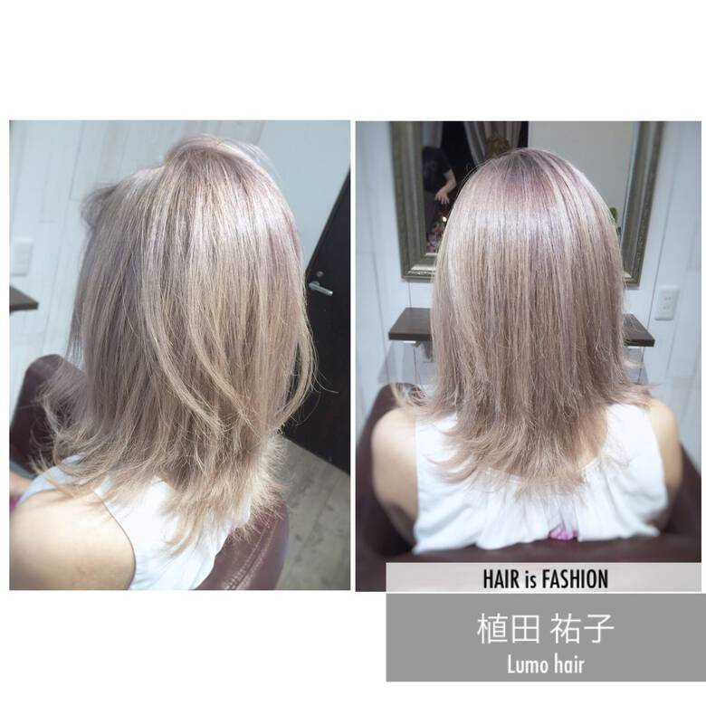 ハイトーン 外国人風 ミディアム 渋谷系 Lumo Hair 植田 祐子 Hair