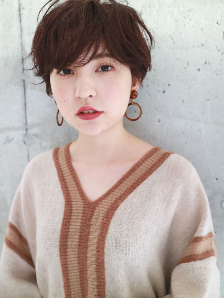 ショート ナチュラル 暖色系グレージュ アンニュイほつれヘア Craft Hair Design 朝倉 壮一朗 Craft Hair