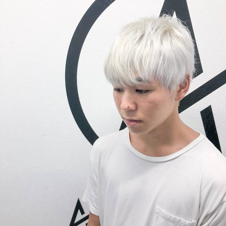 ショート ブリーチオンカラー ホワイトブリーチ ブリーチ Al Chem Hana Al Chem Hair