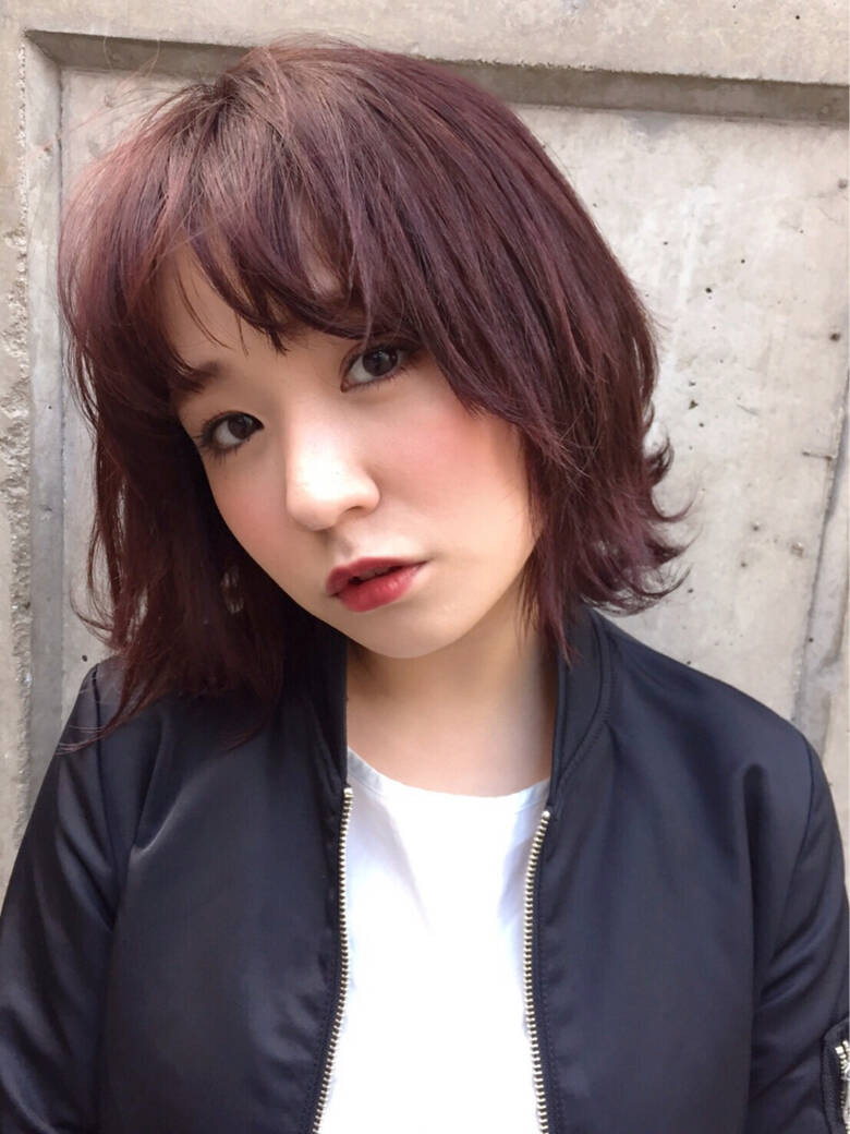 ウルフカット シースルーバング 前髪あり レッド 設楽エリカ Shidara Erika Hair ウルフカット シースルーバング 前髪あり レッド 設楽エリカ Shidara Erika Hair