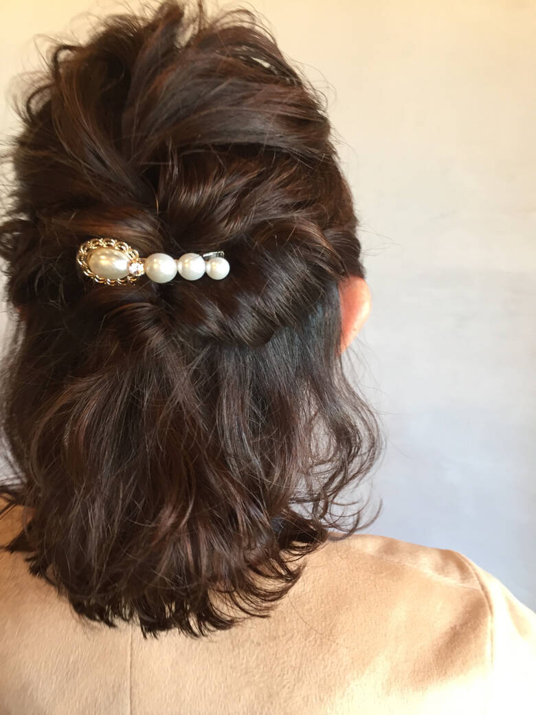 上品 ボブ ヘアアレンジ ハーフアップ Belle Bianca マツモト マサミ 4325 Hair