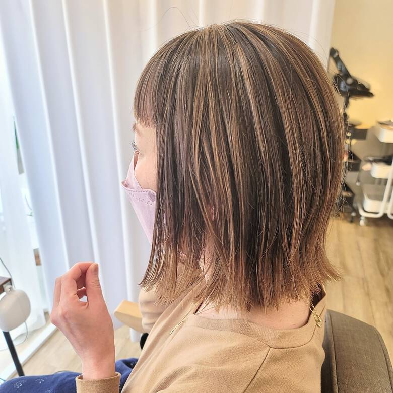デザインカラー ハイライト 卵型 ナチュラル Avant Naoko Miura 大阪 心斎橋 Avant Hair