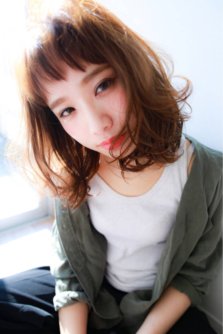 ナチュラル ショートバング ミディアム ウルフカット Ocean Hair Life 賀満洋行 Ocean Hair Life Hair