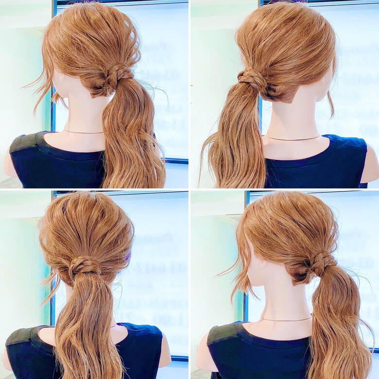 ロング セルフヘアアレンジ ポニーテールアレンジ ヘアセット Amoute アムティ 美容師hiro Amoute代表 Hair