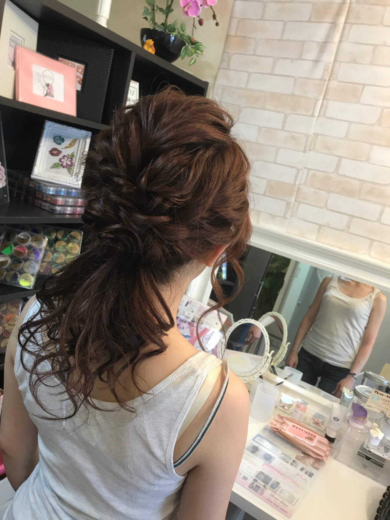 ヘアアレンジ 女子会 雨の日 デート 福岡天神ヘアセット 着付け専門店 Three Keys Moriyama Mami Hair
