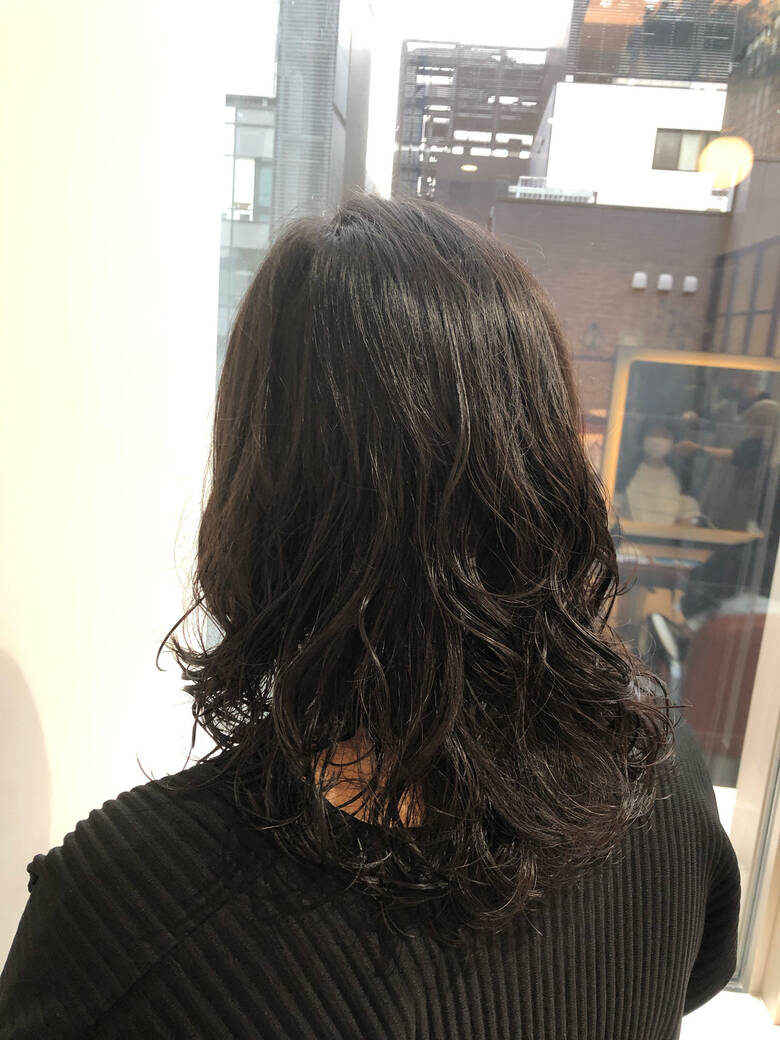 ミディアム デジタルパーマ 波ウェーブ ナチュラルデジパ Neolive Ginza 大矢 友美 Hair ミディアム デジタルパーマ 波ウェーブ ナチュラルデジパ Neolive Ginza 大矢 友美 Hair