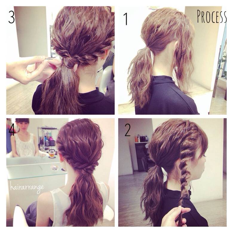 セミロング 大人かわいい 結婚式 簡単ヘアアレンジ Bottoms Kaneko Mayumi Hair