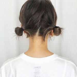 保存版 グラデーションヘアの長さ別アレンジ15選 毛先を隠せば学校もok Hair