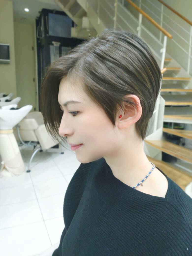 大人ハイライト ベリーショート ナチュラル 丸顔 Visage Genuine 横徳憲史 6026 Hair