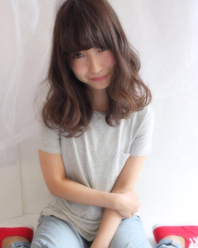 ミディアム フェミニン ゆるふわ ガーリー みさと Hair