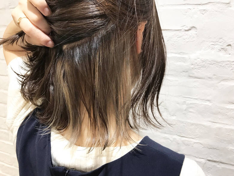 ミルクティーベージュ インナーカラー ナチュラル ミルクティー Palan ショート ボブ特化美容師 迫田 Hair ミルクティーベージュ インナーカラー ナチュラル ミルクティー Palan ショート ボブ特化美容師 迫田 Hair
