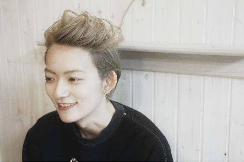 ウェットヘア メンズ アッシュ ショート Corsair 馬渡 次郎 Hair