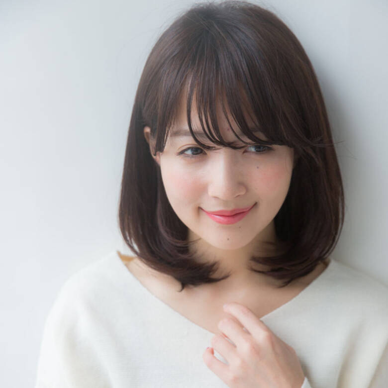 パーマ 前髪あり ミディアム ナチュラル Ramie Naomi Hair