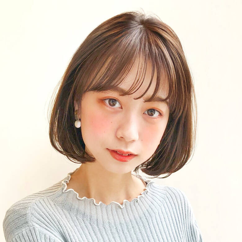 切りっぱなしボブ ミディアム 鎖骨ミディアム ワンカールスタイリング Drive For Garden 加藤 友梨絵 Drive For Garden Hair