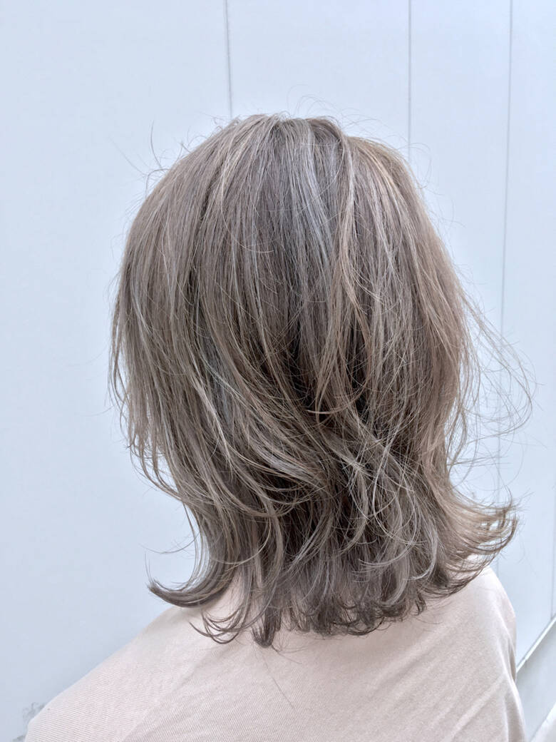 こなれ感 ハイライト ストリート ミディアム Three Hair Lounge 関根 大 Hair