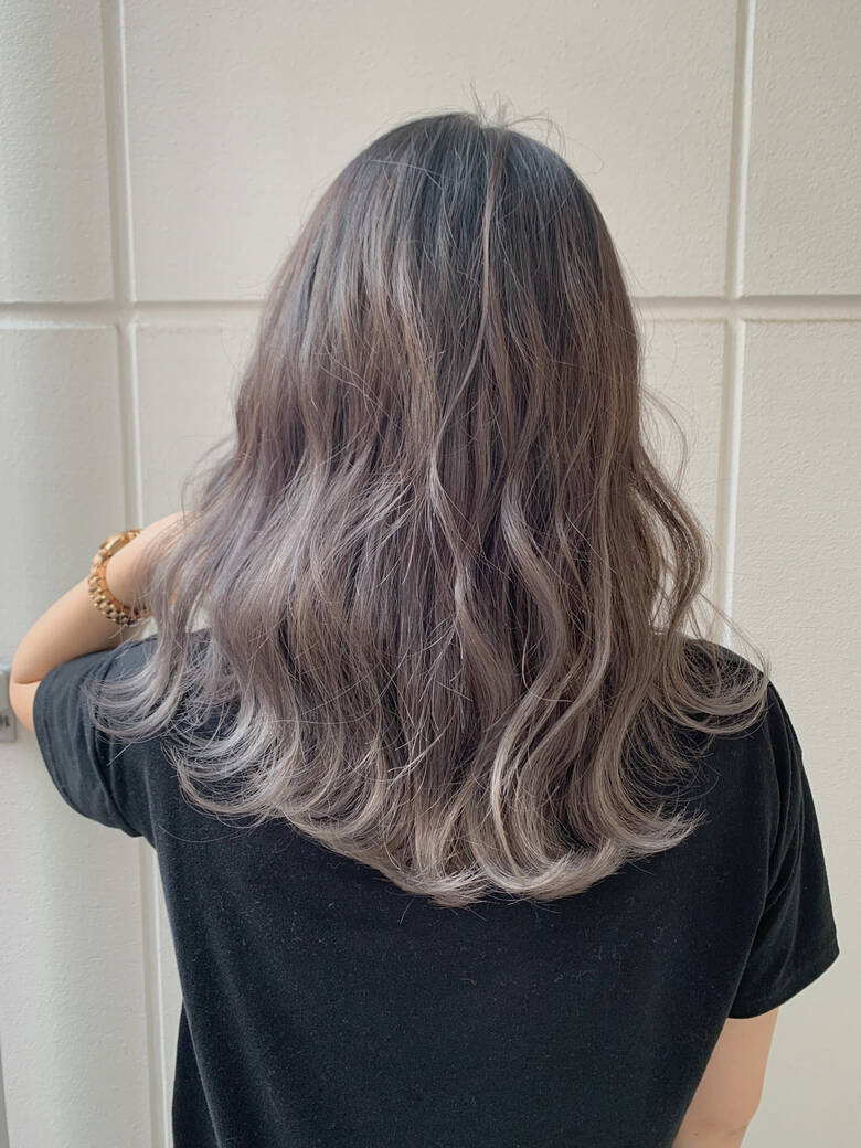 ヘアアレンジ ミディアム ラベンダーアッシュ デート Banks Hair 寺坂 雄飛 Hair