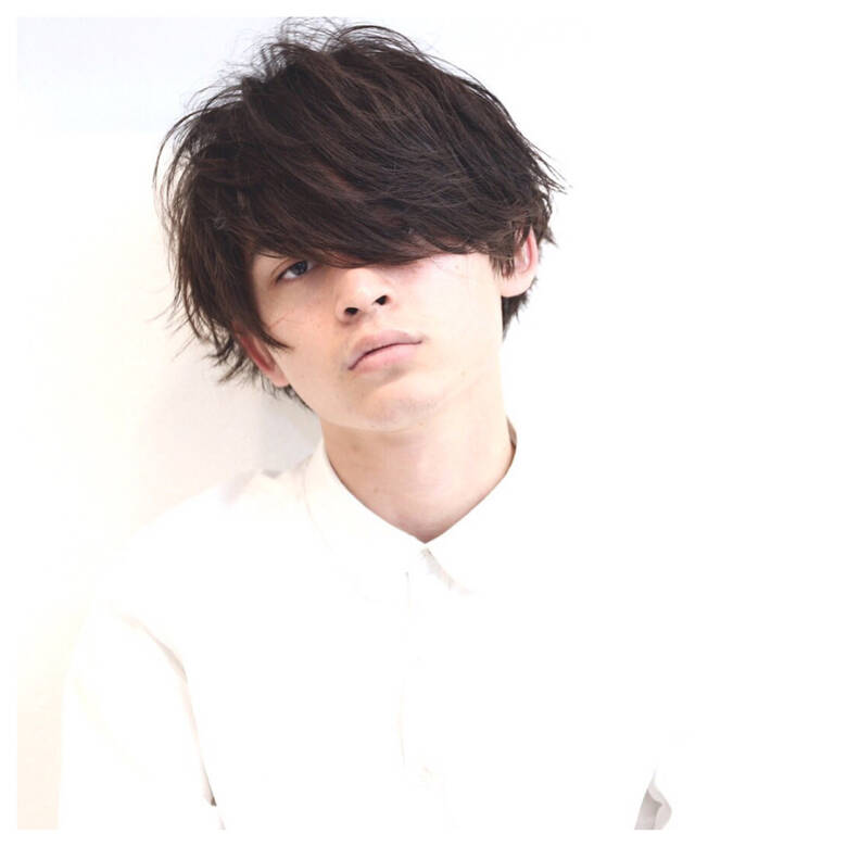 メンズ ショート モード 黒髪 Becco イマダマコト Hair